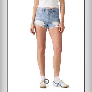 Levi's Blue 501 Denim Shorts